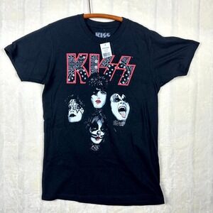 KISS‎ Band Graphic T-Shirt Fifth Sun Black Size M New Rock Tee NWT